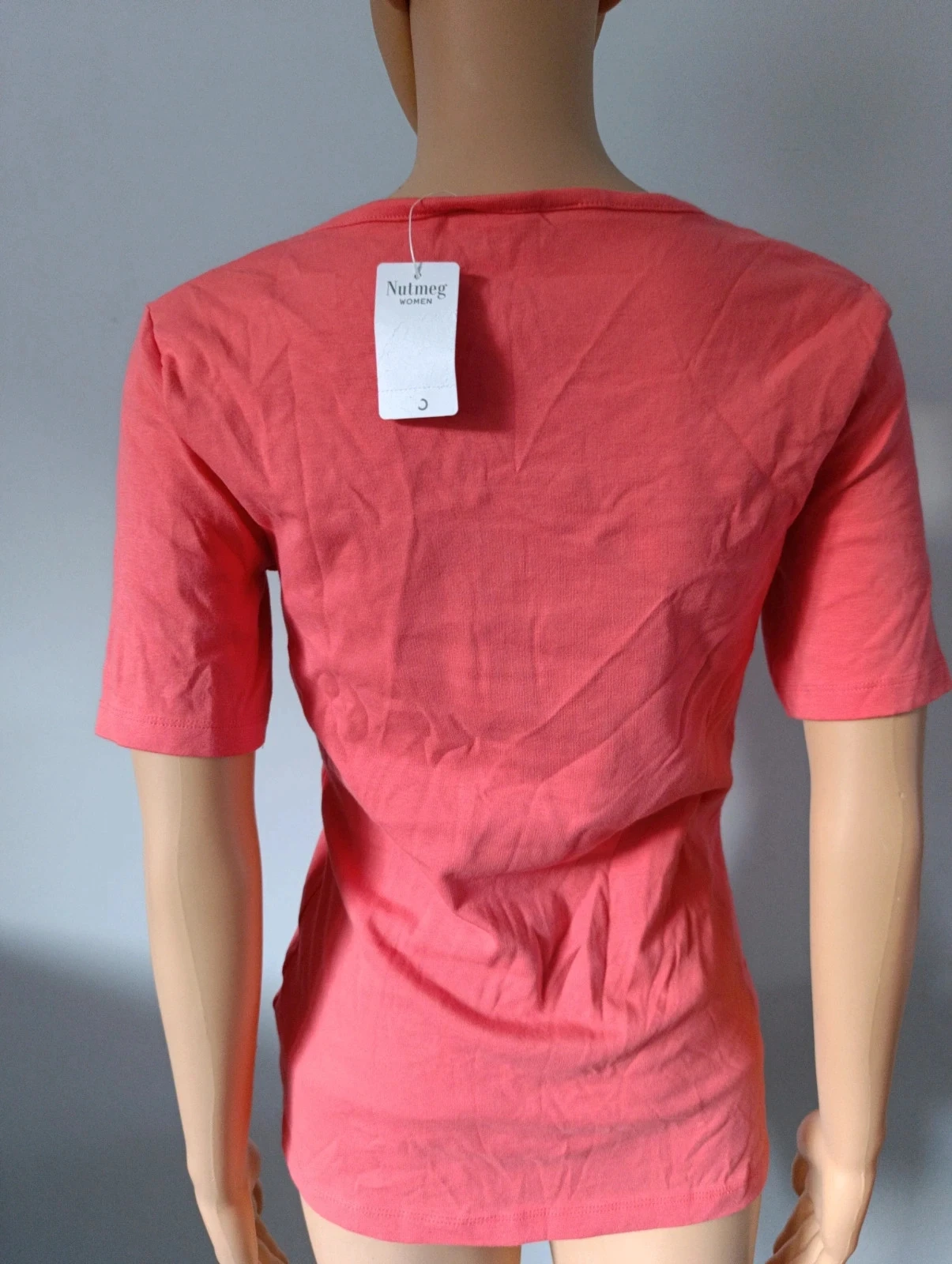 T-shirt Nutmeg coral feminino T38 – Novo com etiqueta – Algodão elástico – photo 7